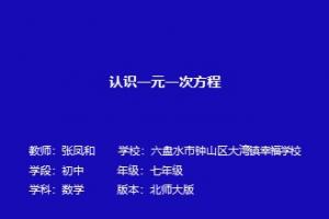 认识一元一次方程