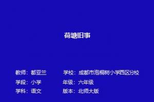 荷塘旧事