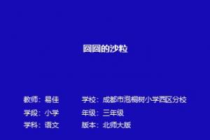 圆圆的沙粒